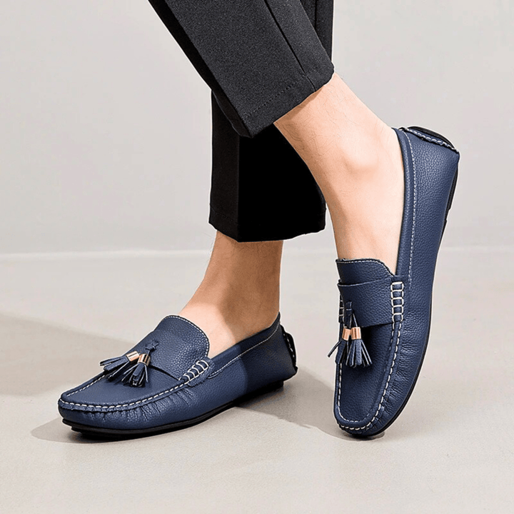 Nortvale - Genuine Leather Tassel Slip - Ons - 14:173;200000124:200000898