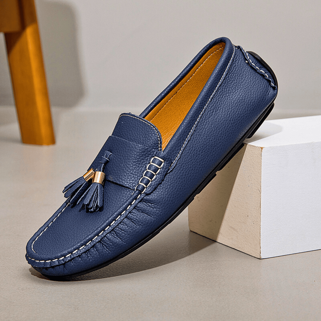 Nortvale - Genuine Leather Tassel Slip - Ons - 14:173;200000124:200000898