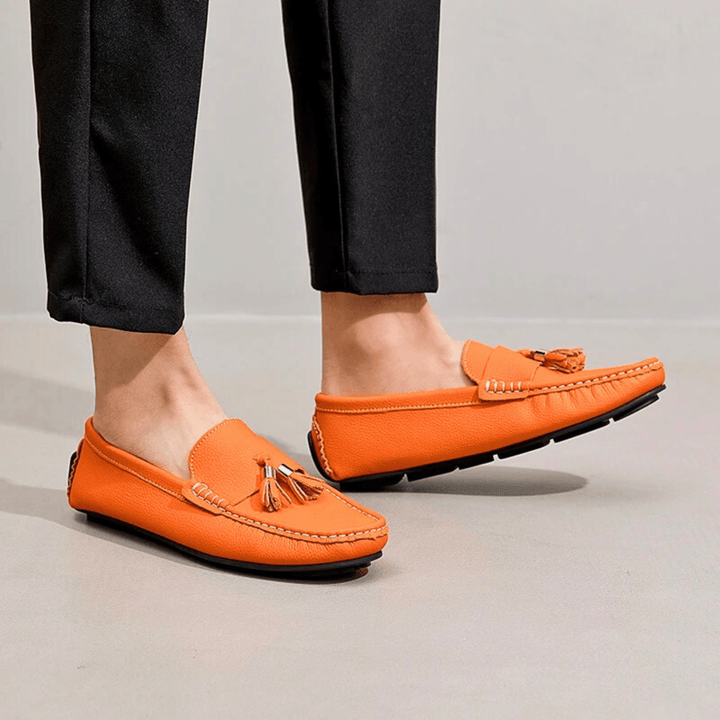 Nortvale - Genuine Leather Tassel Slip - Ons - 14:350852;200000124:200000898