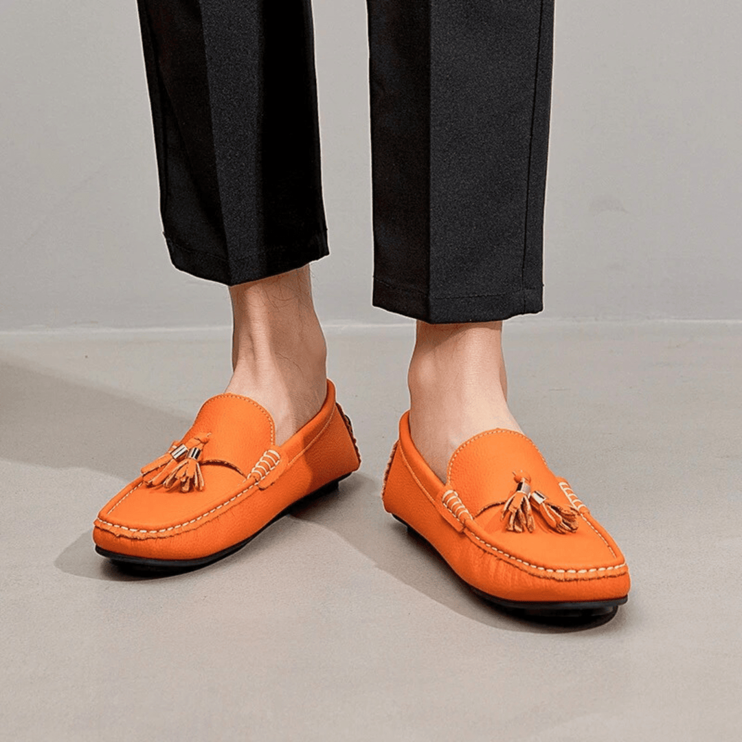 Nortvale - Genuine Leather Tassel Slip - Ons - 14:350852;200000124:200000898