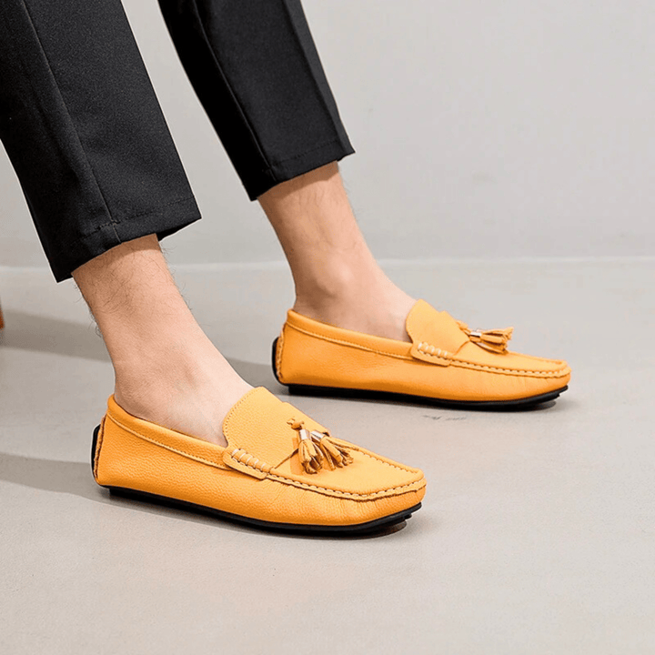 Nortvale - Genuine Leather Tassel Slip - Ons - 14:366;200000124:200000898