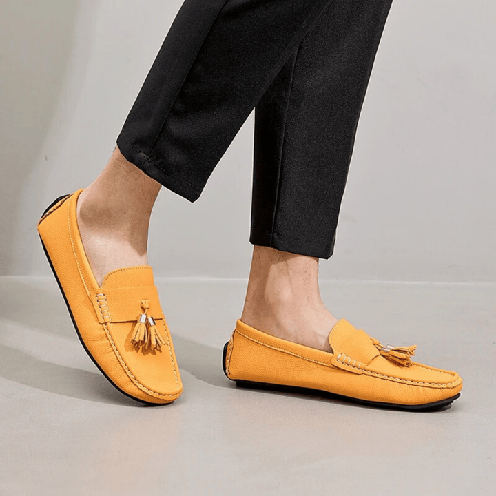 Nortvale - Genuine Leather Tassel Slip - Ons - 14:366;200000124:200000898