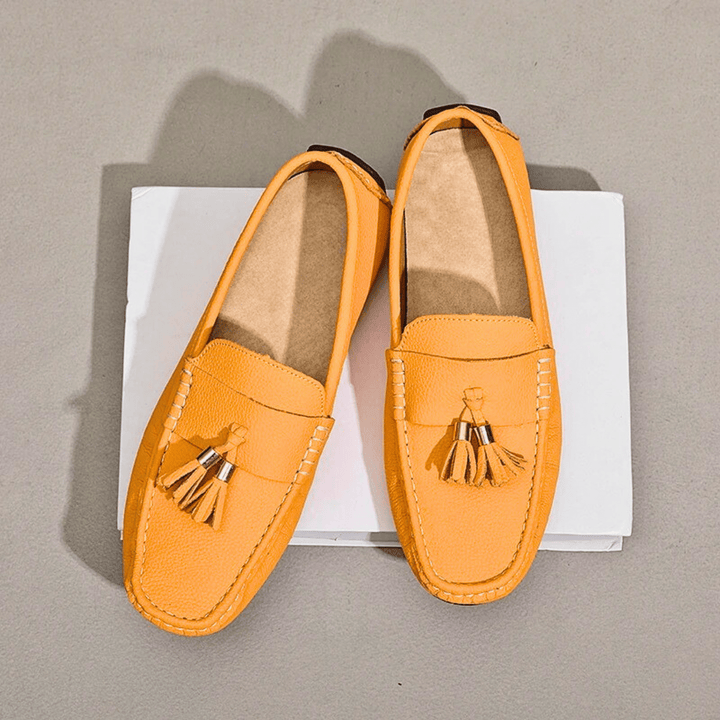 Nortvale - Genuine Leather Tassel Slip - Ons - 14:366;200000124:200000898