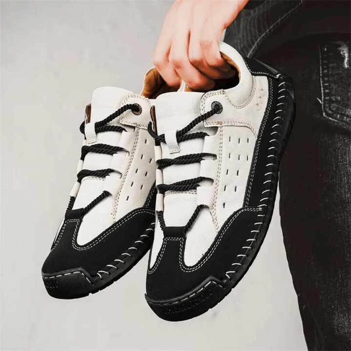 Nortvale - Hand - Stiched Leather Sneakers - 14:193;200000124:200000364