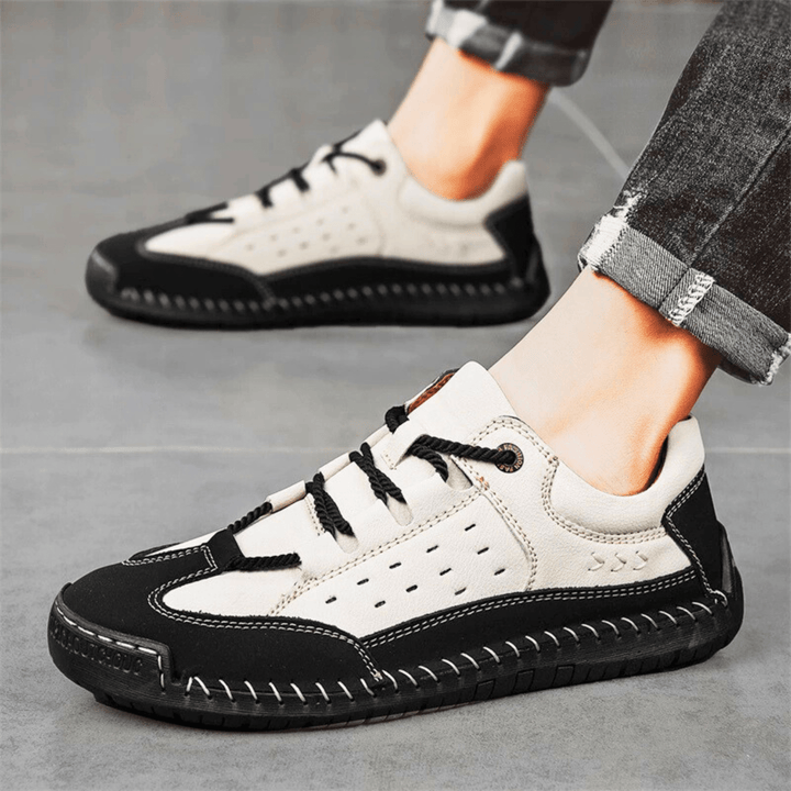 Nortvale - Hand - Stiched Leather Sneakers - 14:193;200000124:200000364