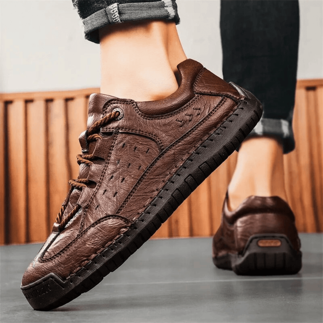 Nortvale - Hand - Stiched Leather Sneakers - 14:365458;200000124:200000364