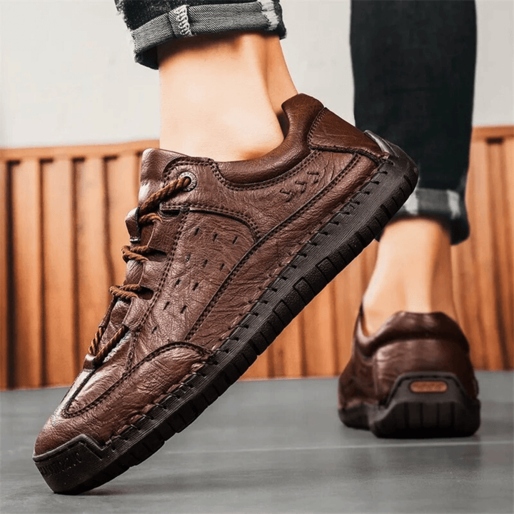 Nortvale - Hand - Stiched Leather Sneakers - 14:365458;200000124:200000364