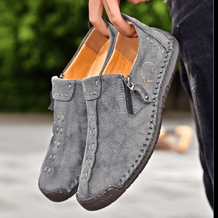 Nortvale - Handmade Leather ZipEase Loafers - 14:200004890;200000124:200000364