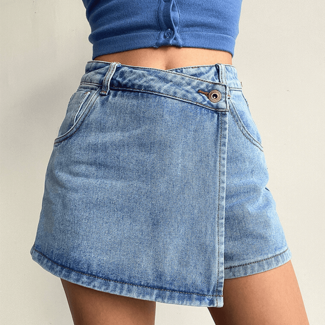 Nortvale - High - Waist Denim Skirt Shorts - 14:173;5:200000991