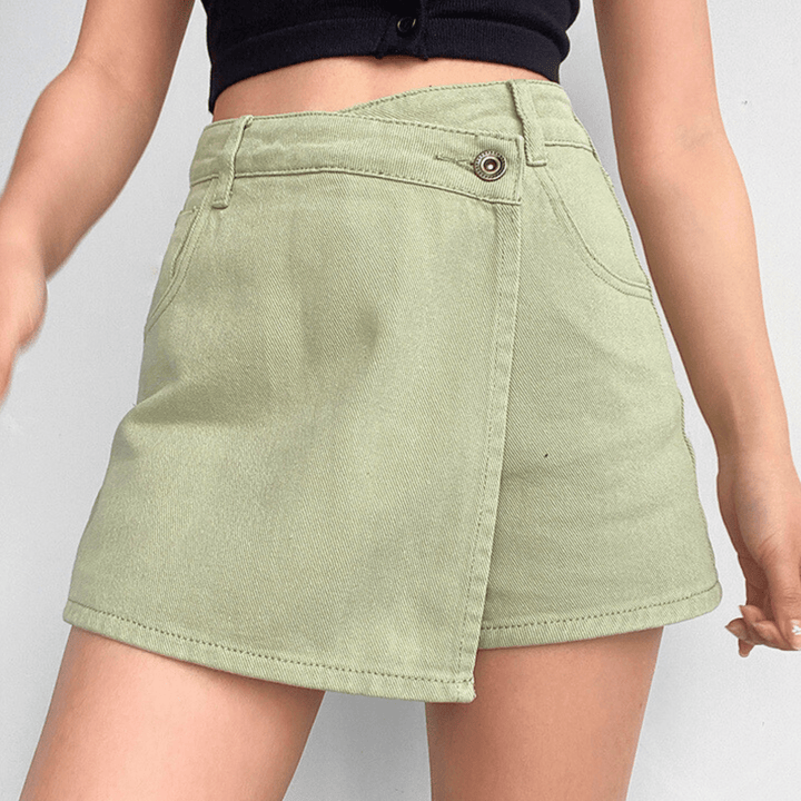 Nortvale - High - Waist Denim Skirt Shorts - 14:175;5:200000991