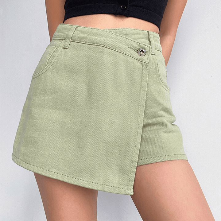 Nortvale - High - Waist Denim Skirt Shorts - 14:175;5:200000991