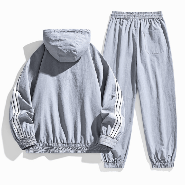 Nortvale - Hooded Tracksuit Set - 14:193#39507 Black;5:200661035