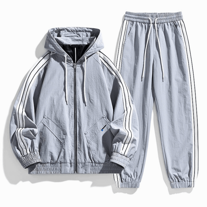 Nortvale - Hooded Tracksuit Set - 14:193#39507 Black;5:200661035
