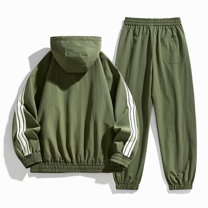 Nortvale - Hooded Tracksuit Set - 14:193#39507 Black;5:200661035