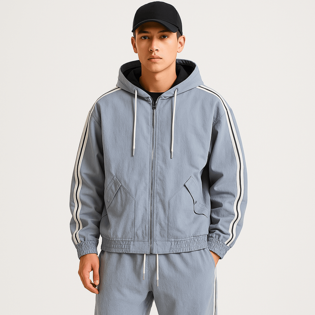 Nortvale - Hooded Tracksuit Set - 14:350850#39507 Light Grey;5:200661035