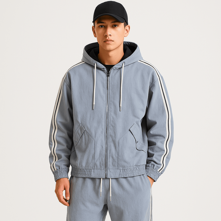 Nortvale - Hooded Tracksuit Set - 14:350850#39507 Light Grey;5:200661035