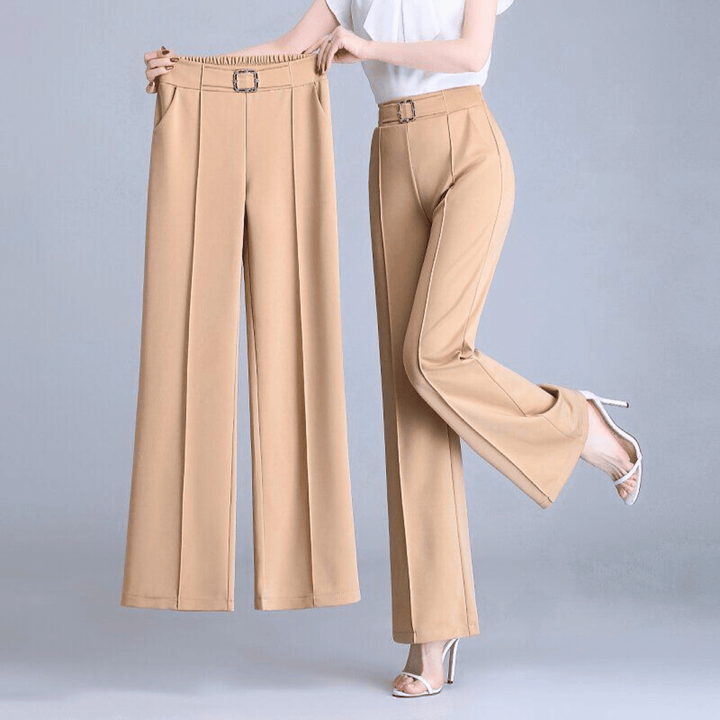 Nortvale - Ice Silk High - Waist Pants - 14:173#khaki;5:361386#M(40kg - 47kg)