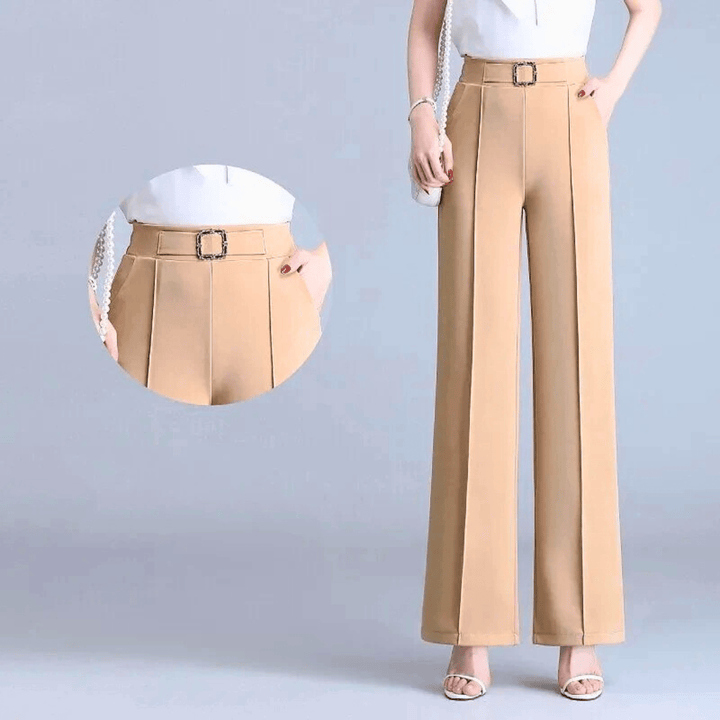 Nortvale - Ice Silk High - Waist Pants - 14:173#khaki;5:361386#M(40kg - 47kg)