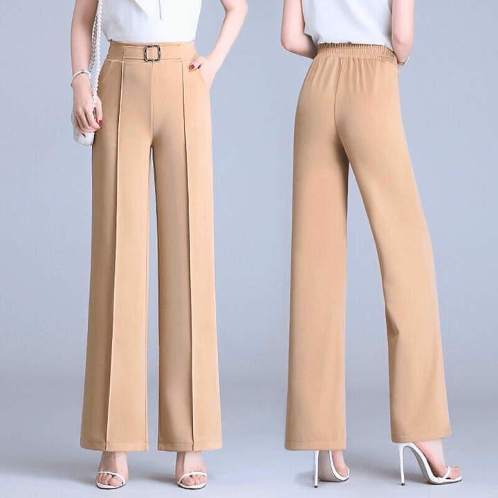 Nortvale - Ice Silk High - Waist Pants - 14:173#khaki;5:361386#M(40kg - 47kg)