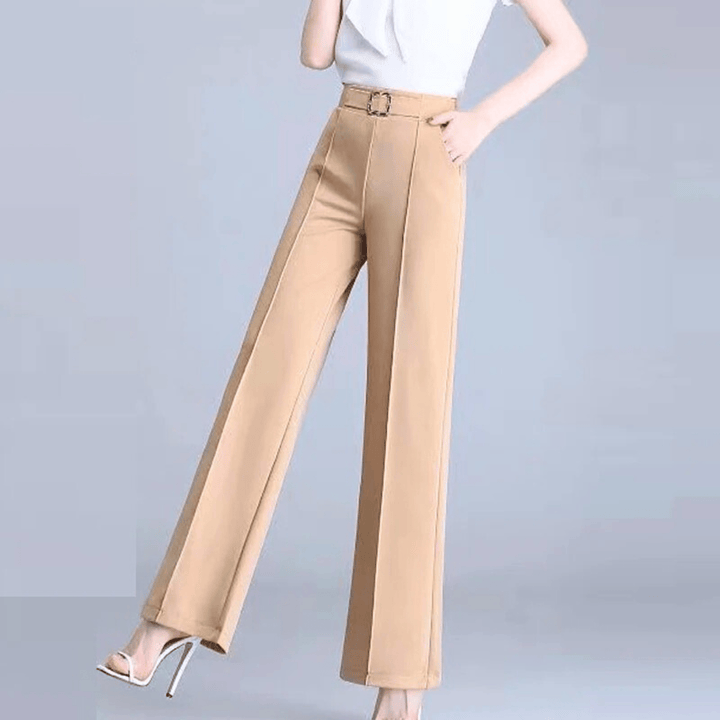 Nortvale - Ice Silk High - Waist Pants - 14:173#khaki;5:361386#M(40kg - 47kg)