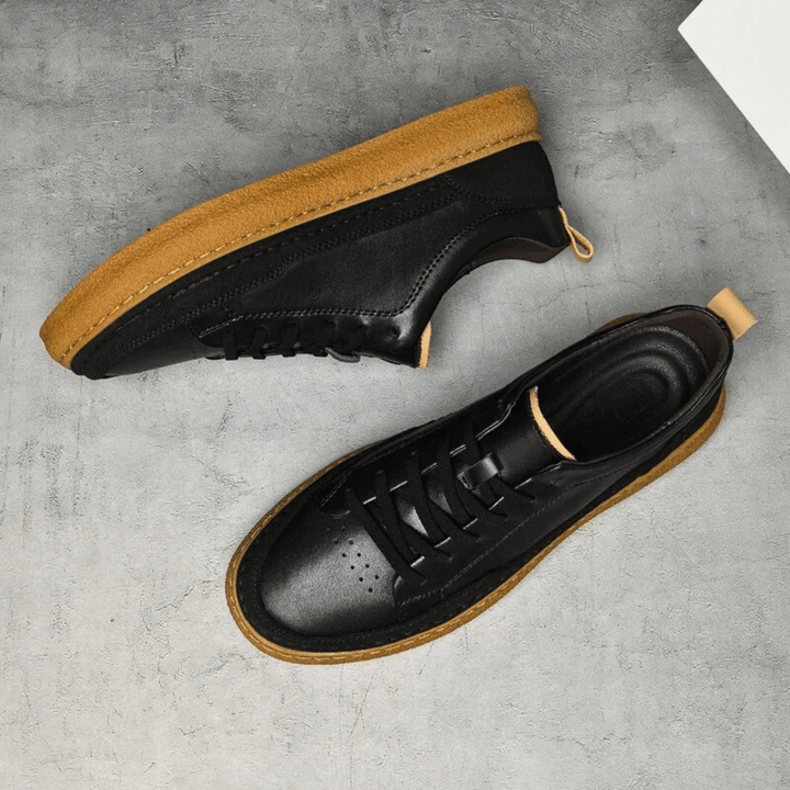 Nortvale - Italian Genuine Leather Sneakers - 14:193#Black;200000124:100010482