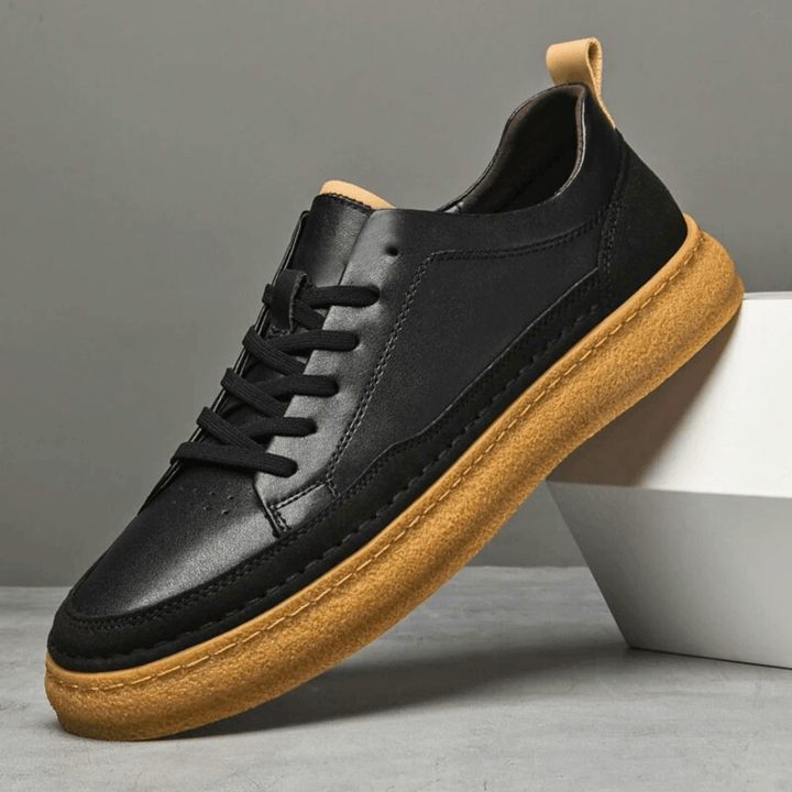 Nortvale - Italian Genuine Leather Sneakers - 14:193#Black;200000124:100010482