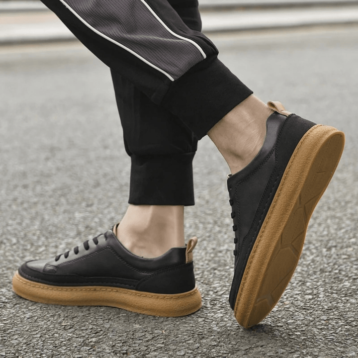 Nortvale - Italian Genuine Leather Sneakers - 14:193#Black;200000124:100010482
