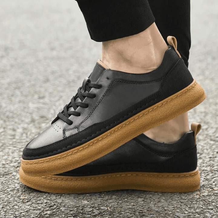Nortvale - Italian Genuine Leather Sneakers - 14:193#Black;200000124:100010482