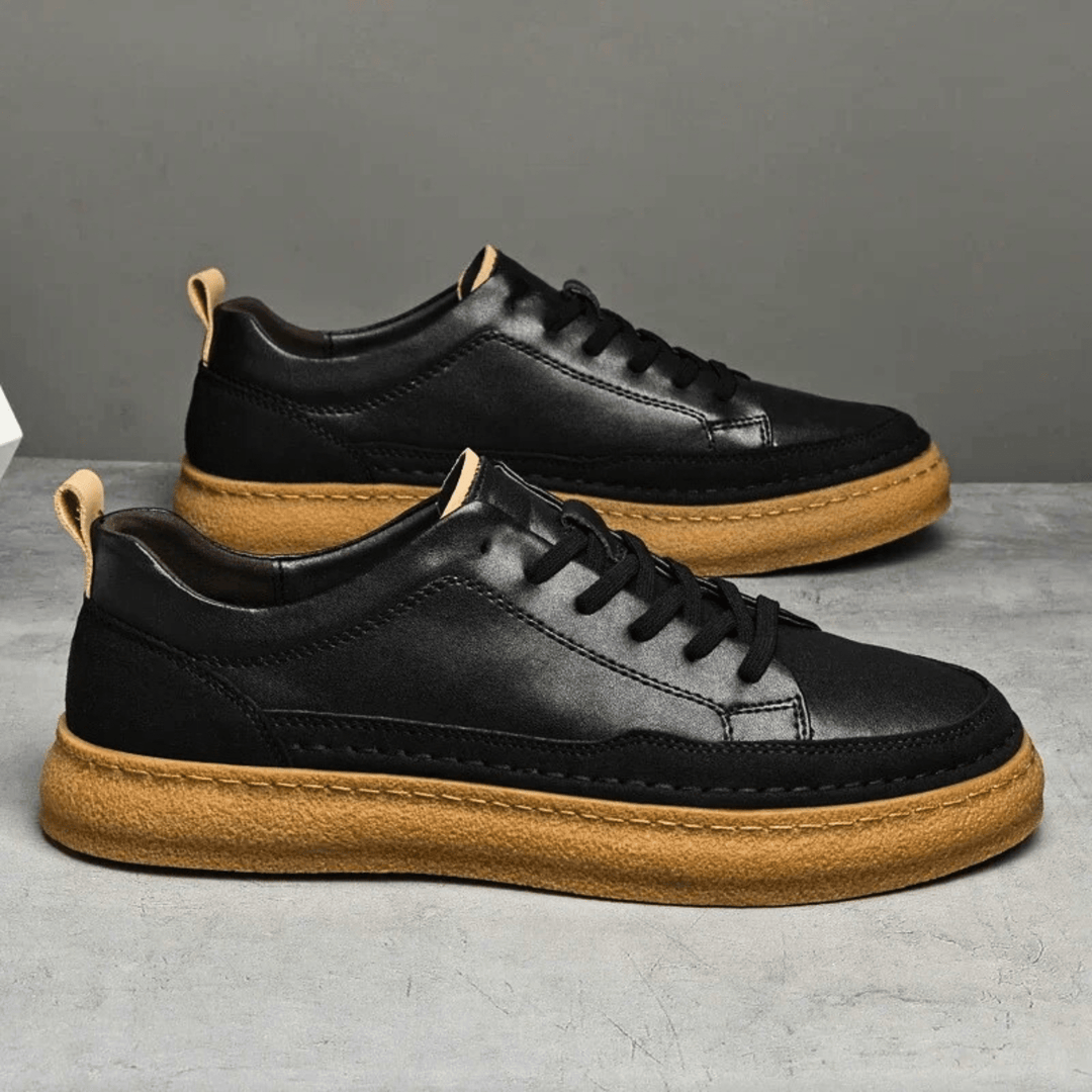 Nortvale - Italian Genuine Leather Sneakers - 14:193#Black;200000124:100010482