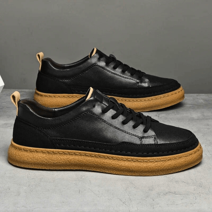 Nortvale - Italian Genuine Leather Sneakers - 14:193#Black;200000124:100010482