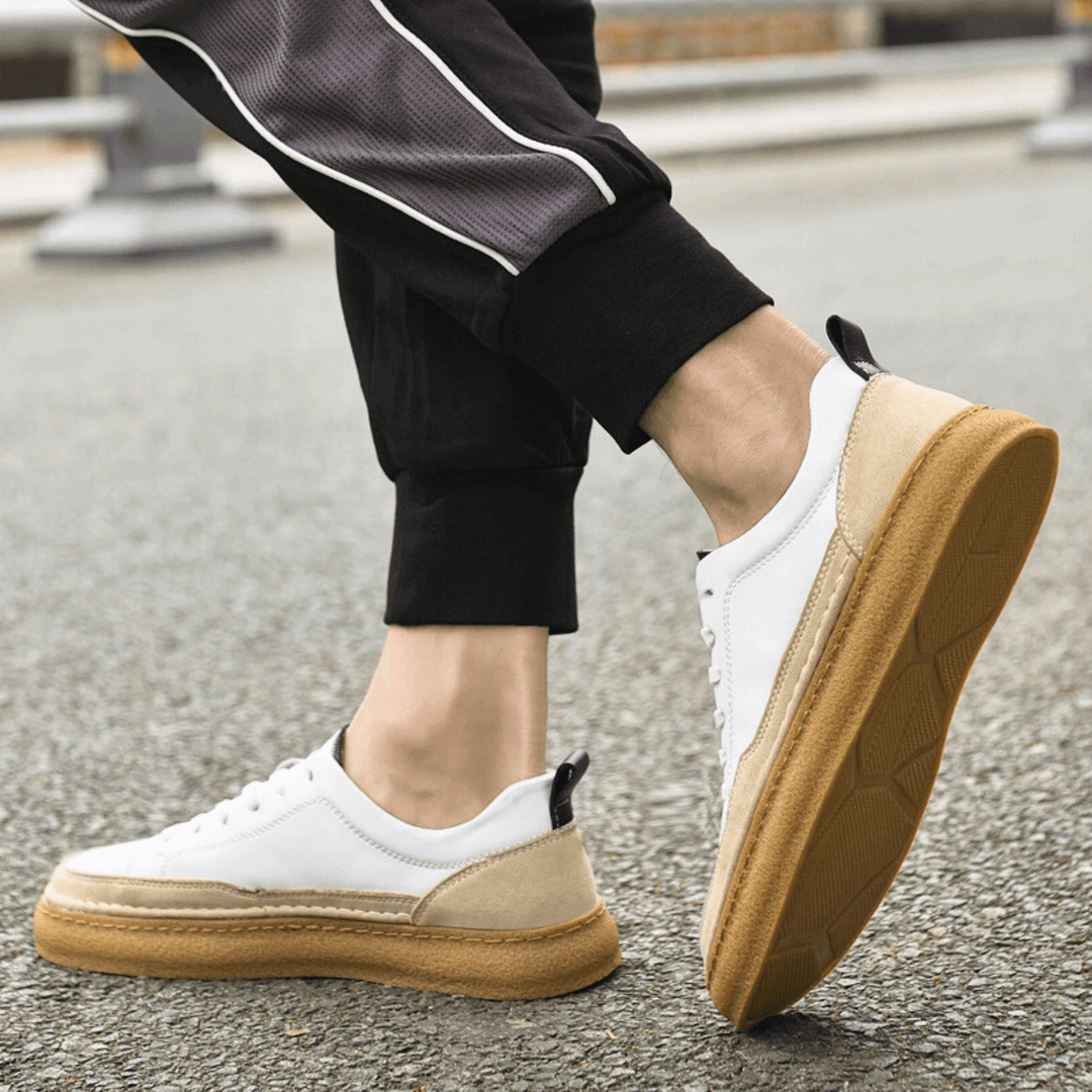 Nortvale - Italian Genuine Leather Sneakers - 14:29#White;200000124:100010482