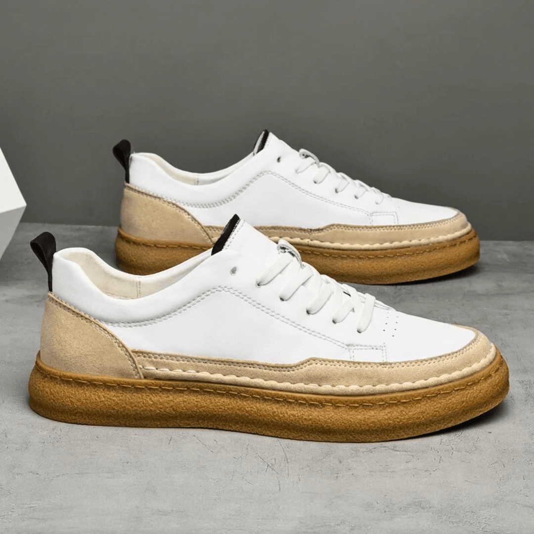 Nortvale - Italian Genuine Leather Sneakers - 14:29#White;200000124:100010482