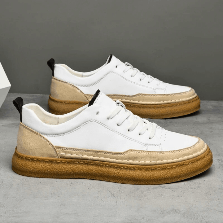 Nortvale - Italian Genuine Leather Sneakers - 14:29#White;200000124:100010482