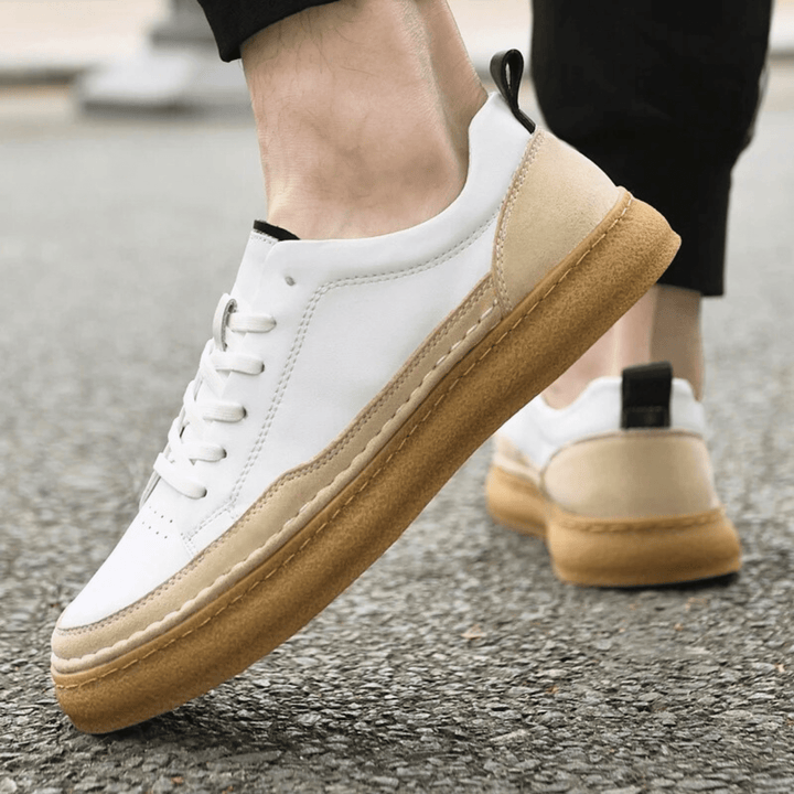 Nortvale - Italian Genuine Leather Sneakers - 14:29#White;200000124:100010482