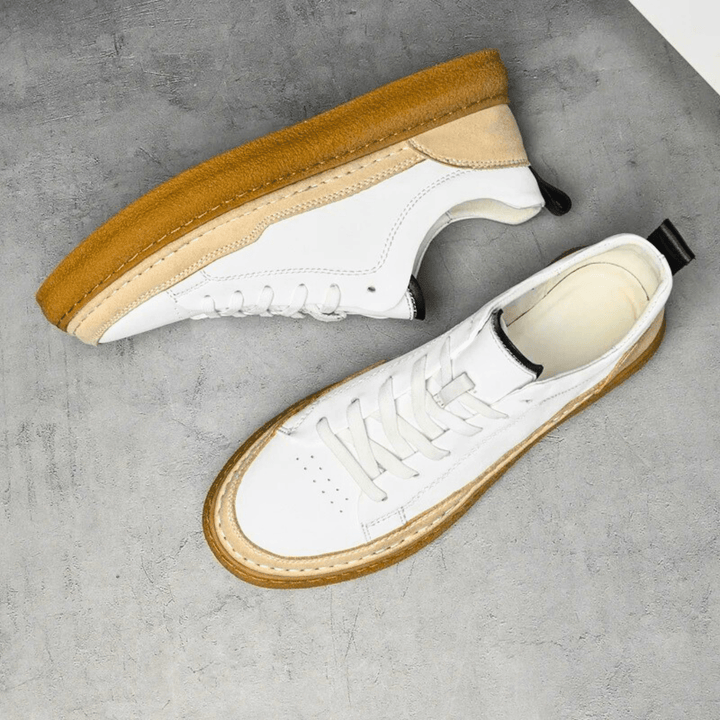 Nortvale - Italian Genuine Leather Sneakers - 14:29#White;200000124:100010482