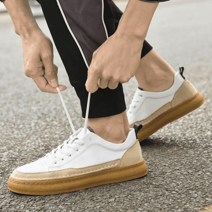 Nortvale - Italian Genuine Leather Sneakers - 14:29#White;200000124:100010482
