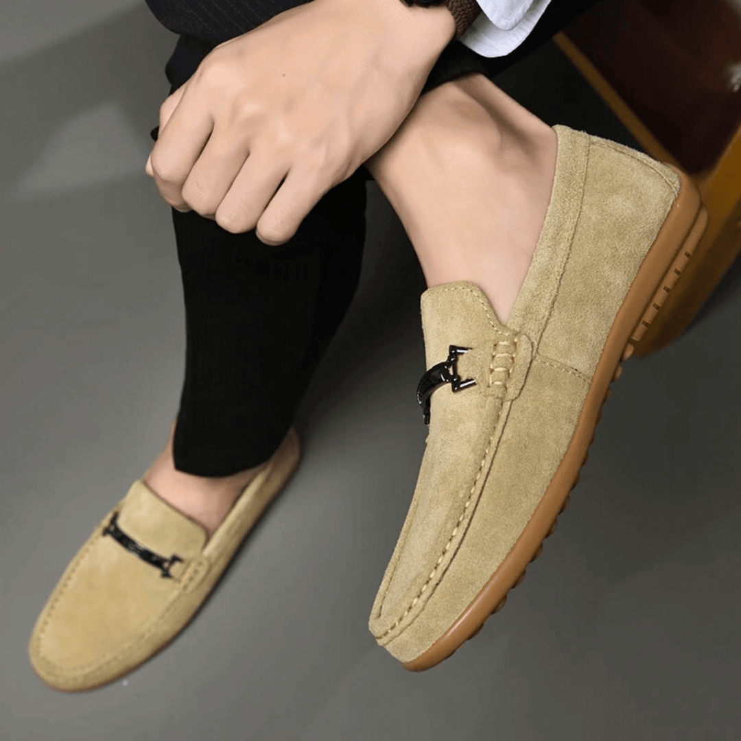 Nortvale - Italian Suede Leather Loafers - 14:173#Khaki;200000124:200000334