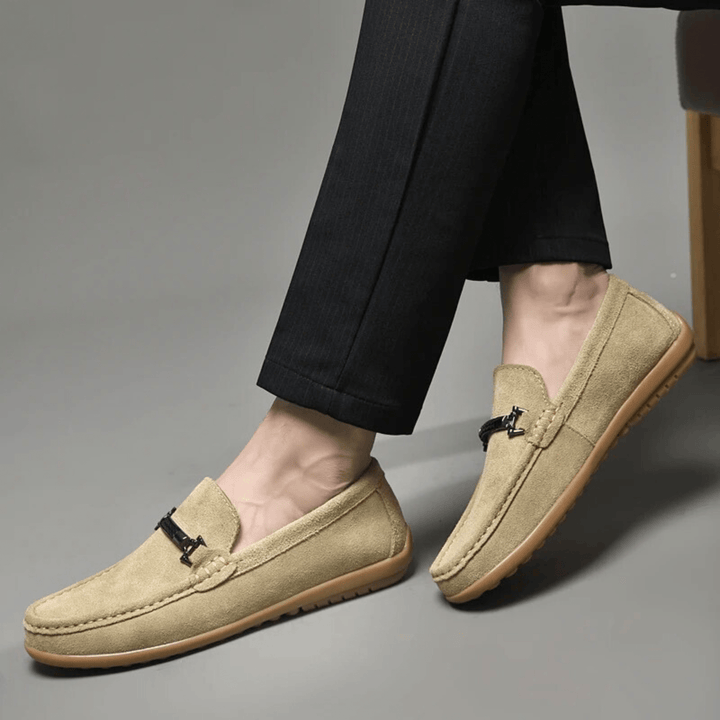 Nortvale - Italian Suede Leather Loafers - 14:173#Khaki;200000124:200000334