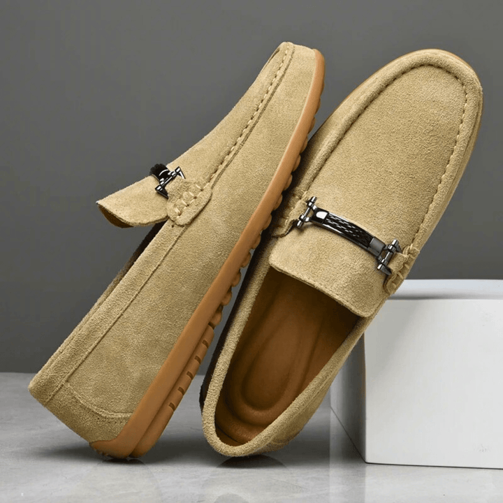 Nortvale - Italian Suede Leather Loafers - 14:173#Khaki;200000124:200000334