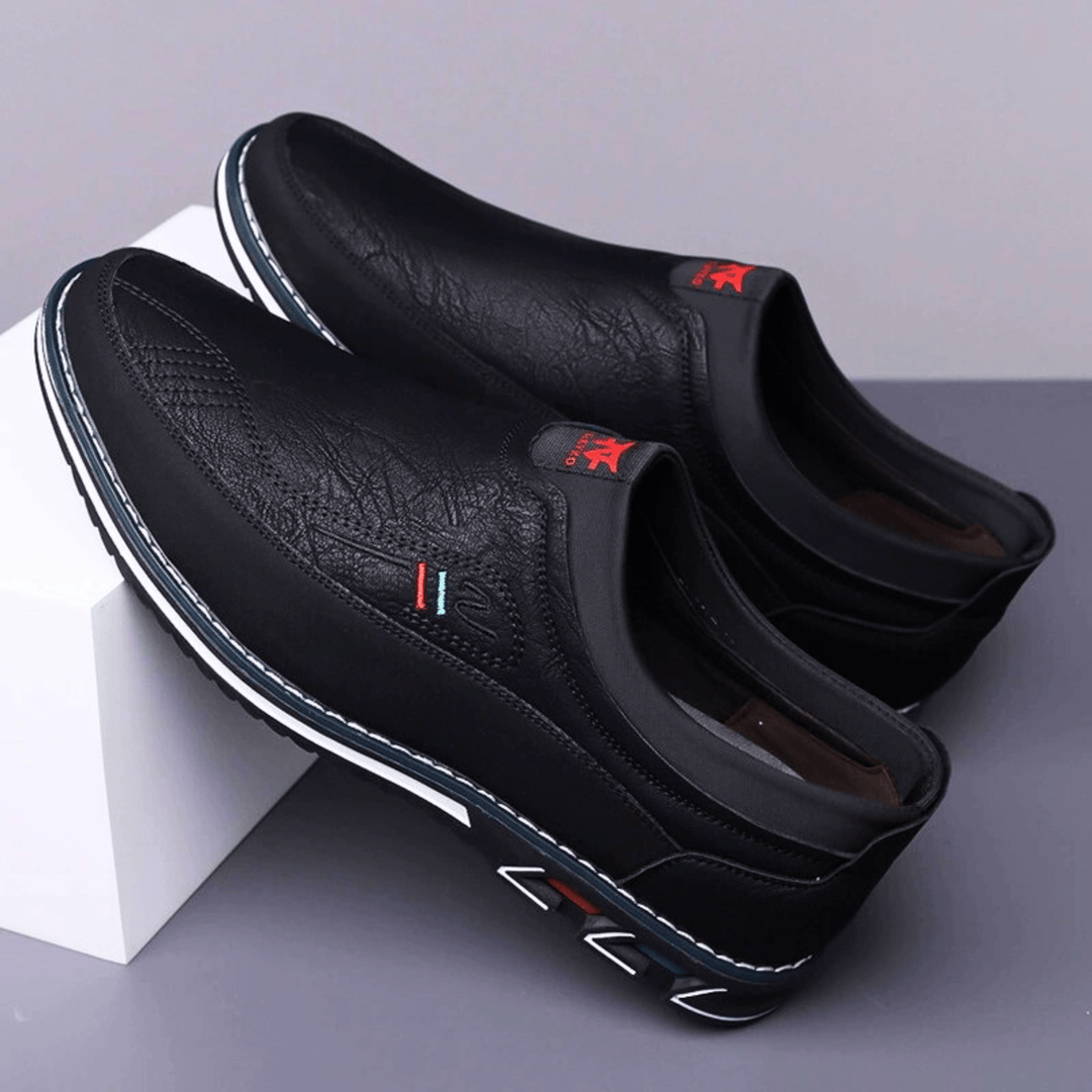 Nortvale - Leather Formal Slip - Ons - 14:193#black;200000124:200000898