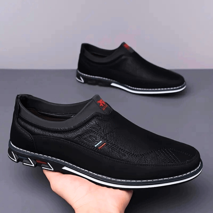 Nortvale - Leather Formal Slip - Ons - 14:193#black;200000124:200000898