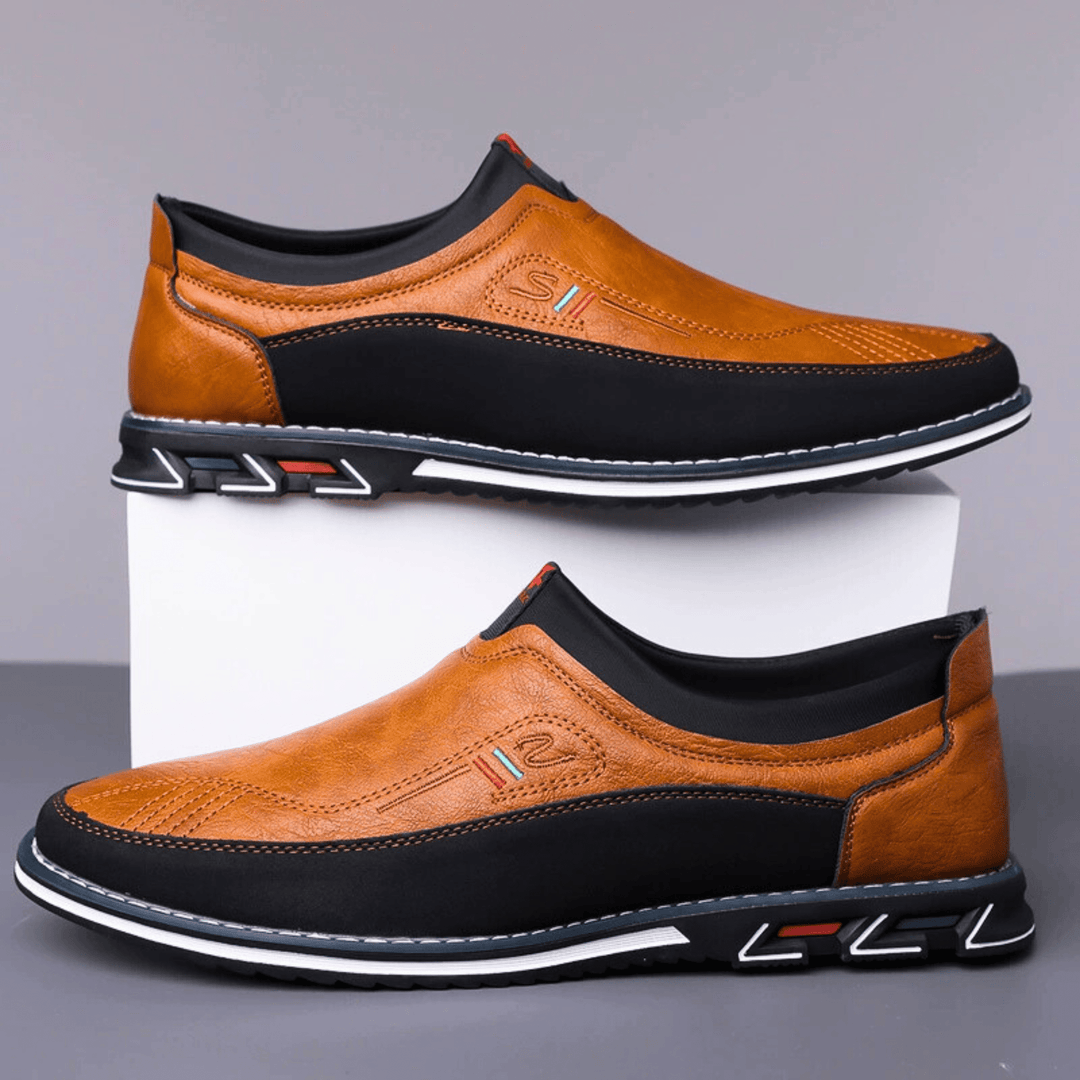 Nortvale - Leather Formal Slip - Ons - 14:365458#dark brown;200000124:200000898