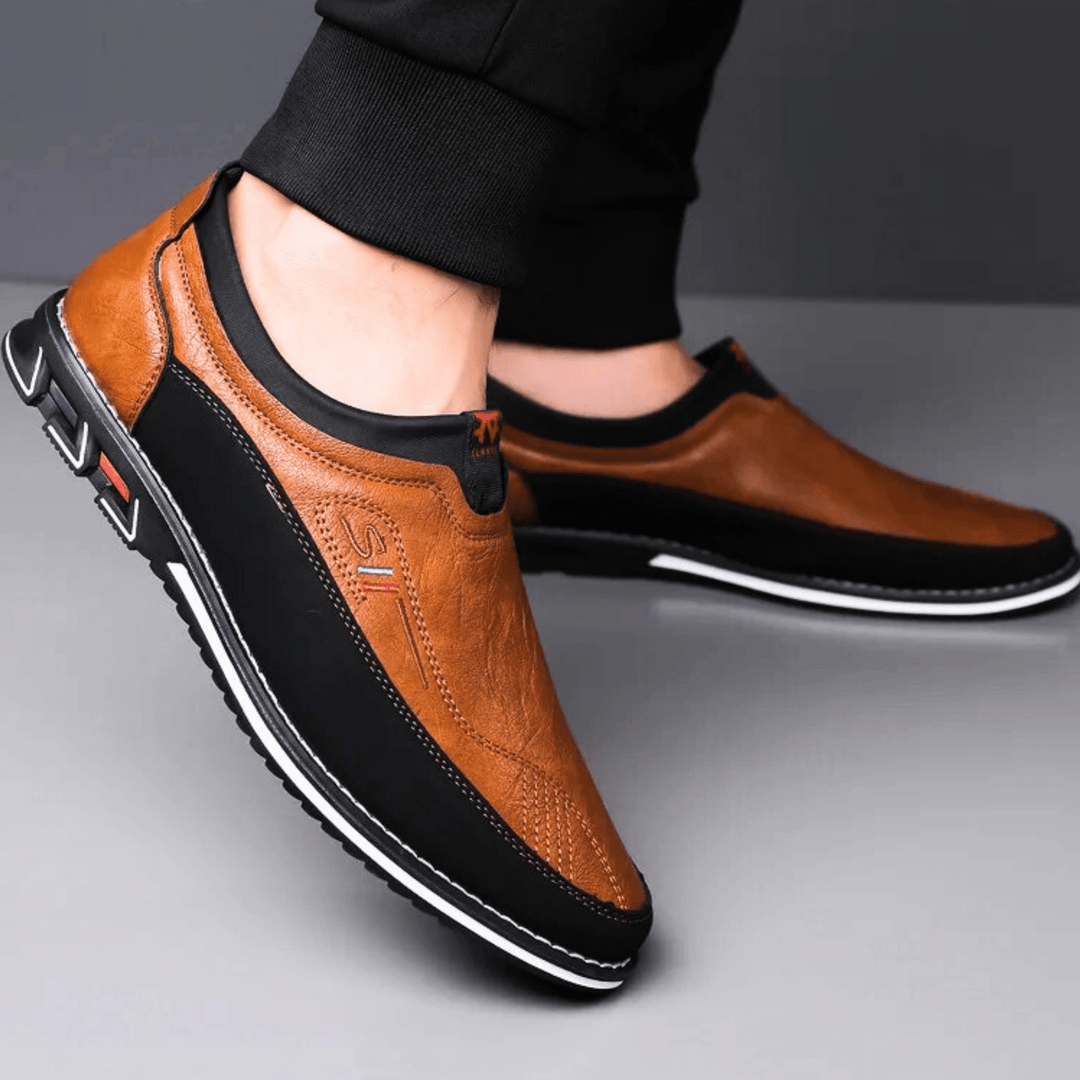 Nortvale - Leather Formal Slip - Ons - 14:365458#dark brown;200000124:200000898