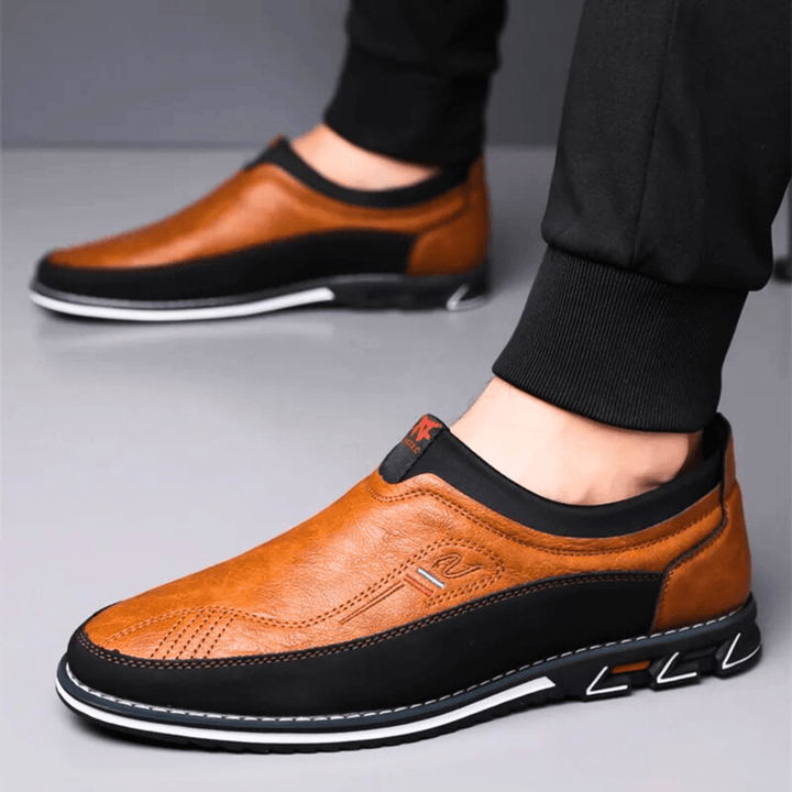 Nortvale - Leather Formal Slip - Ons - 14:365458#dark brown;200000124:200000898