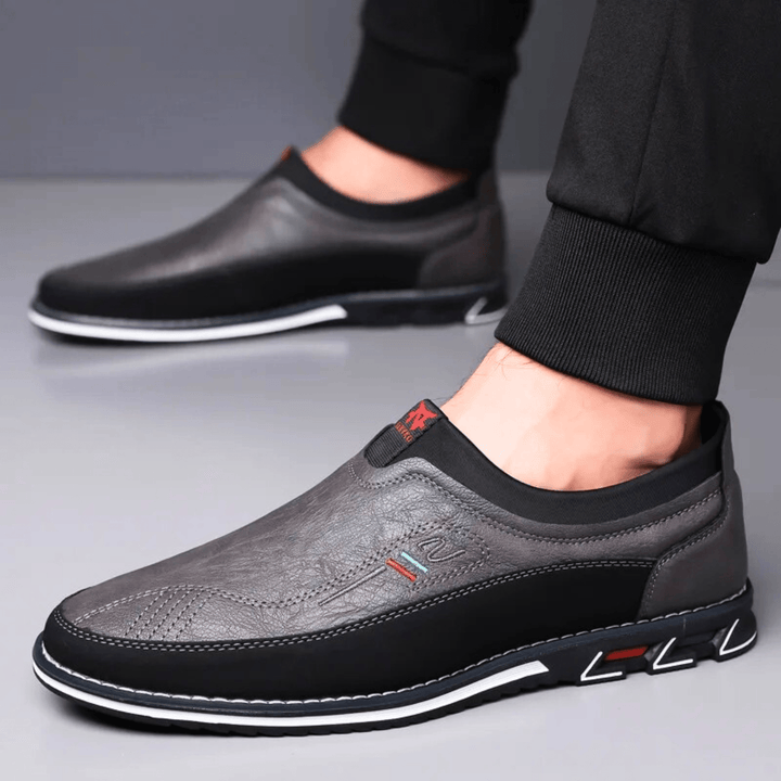 Nortvale - Leather Formal Slip - Ons - 14:691#gray;200000124:200000898