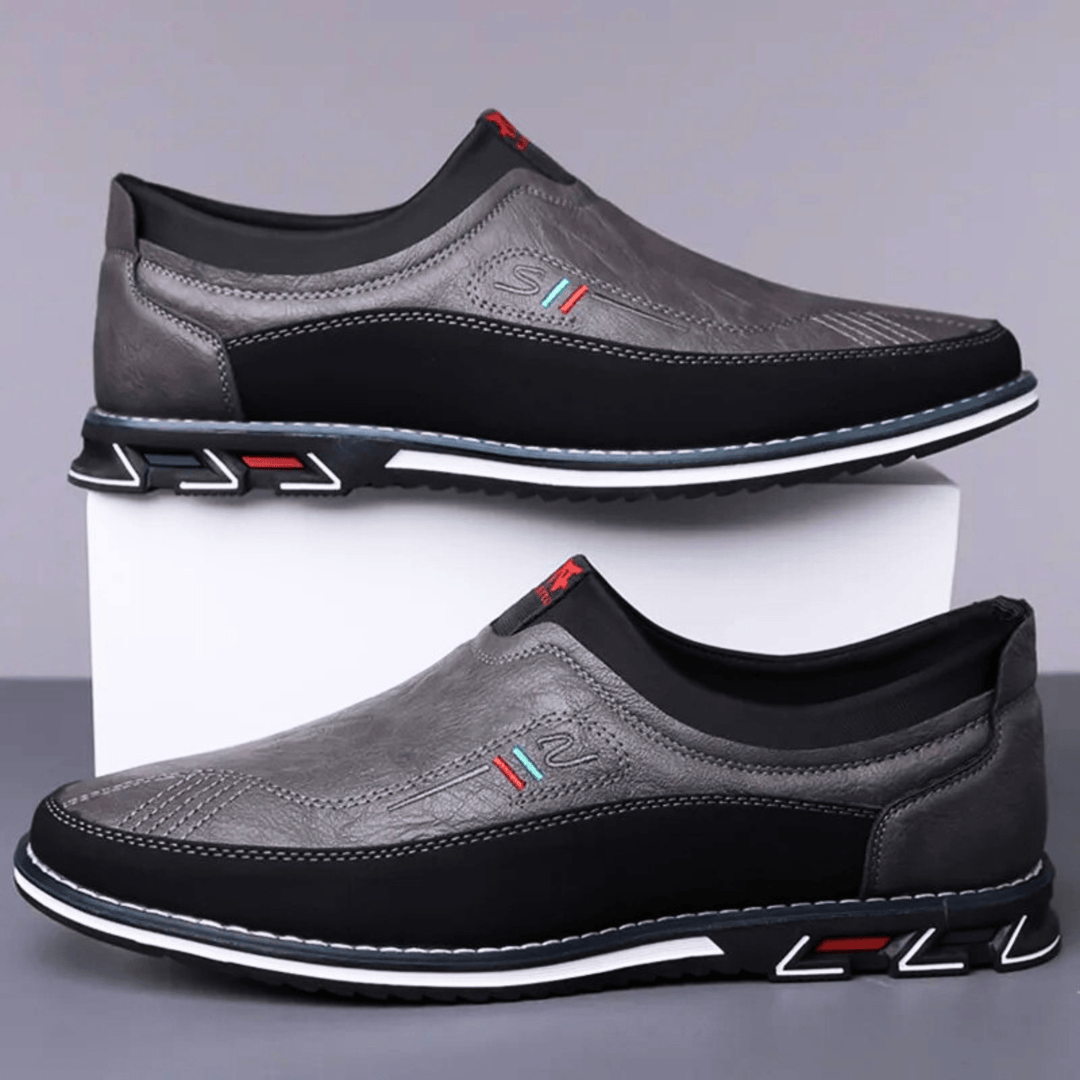 Nortvale - Leather Formal Slip - Ons - 14:691#gray;200000124:200000898