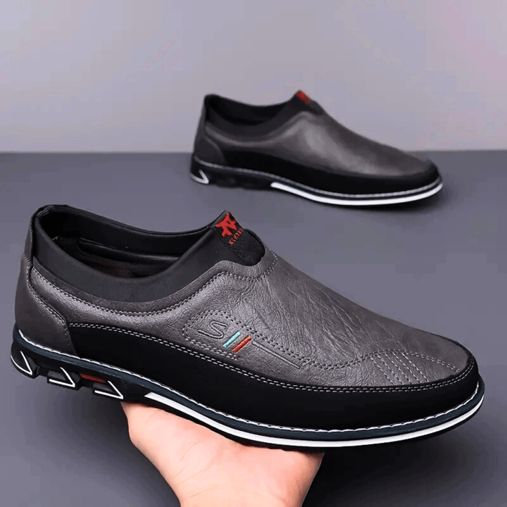 Nortvale - Leather Formal Slip - Ons - 14:691#gray;200000124:200000898