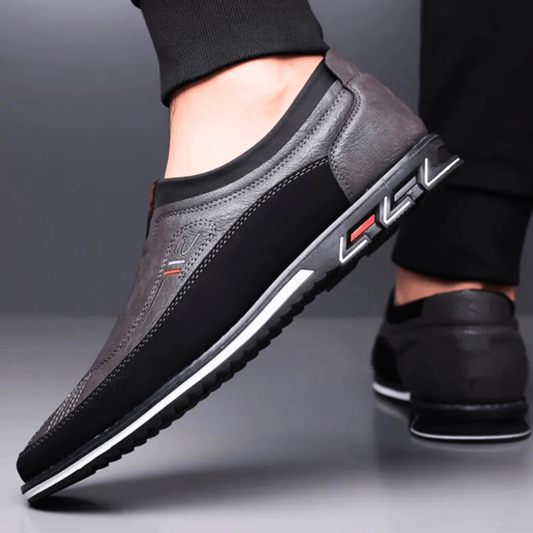 Nortvale - Leather Formal Slip - Ons - 14:691#gray;200000124:200000898