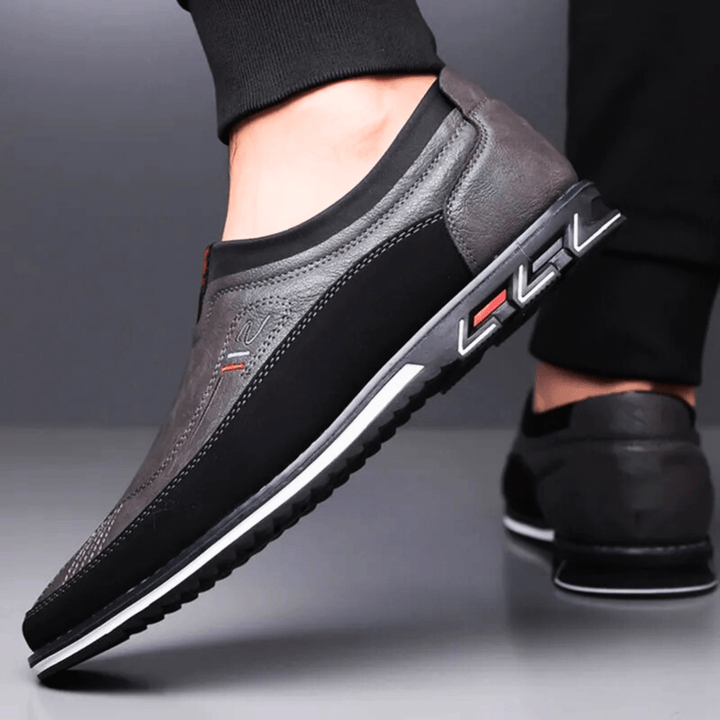 Nortvale - Leather Formal Slip - Ons - 14:691#gray;200000124:200000898
