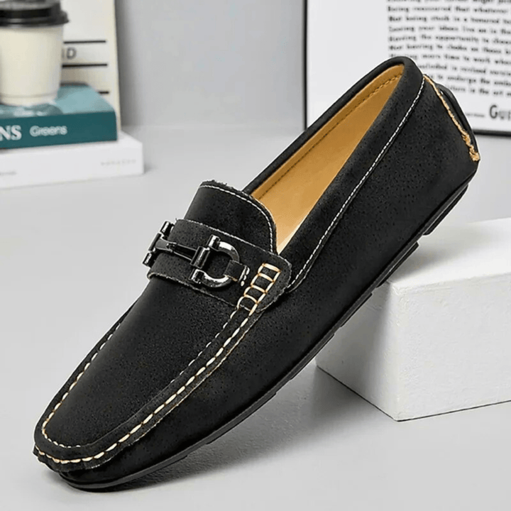 Nortvale - Lorenzi Suede Leather Drivers - 14:193Black;200000124:200000898